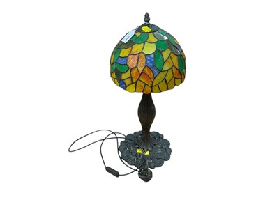 Lot 3089 - Modern Tiffany style table lamp, approximately 58cm in overall height.