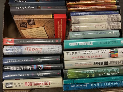 Lot 1402 - Collection of signed modern fiction, including Paul Torday - Salmon Fishing in the Yemen and others, also uncorrected proof of The Nonsence verse of Edward Lear, illustrated by John Vernon Ward<...