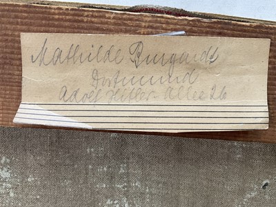 Lot 23 - Mid 20th German oil on canvas, still life on a ledge