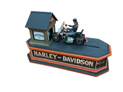 Lot 2058 - Franklin Mint (c1998) Harley Davidson Limited Edition of 5000 Heritage Softail Classic diecast mechanical bank (1)