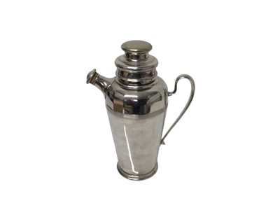 Lot 322 - Art deco silver plated cocktail shaker