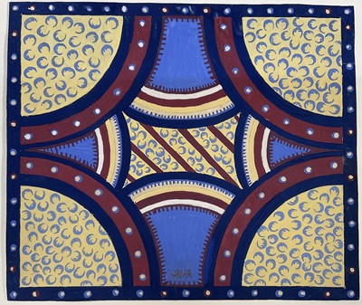 Lot 118 - Manner of Eileen Agar, abstract design, gouache, bears signature