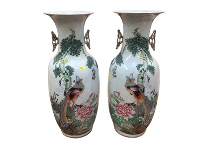 Lot 5044 - Pair of 20th century large porcelain Chinese vases