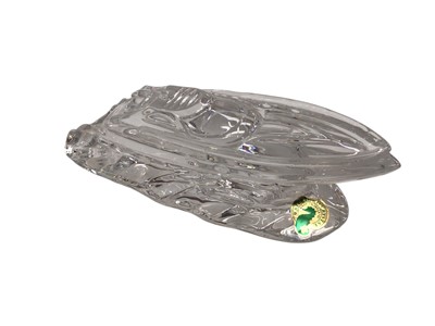 Lot 2323 - Waterford Crystal speedboat paperweight, 17cm wide