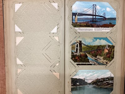 Lot 1175 - Large box of assorted GB postcards together with a vintage album of UK bridges postcards (approx 300 in total)