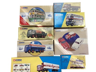 Lot 2073 - Corgi Classics diecast commercials, EFE buses and other vehicles (1 box)