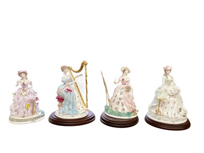 Lot 2332 - Set of four Royal Worcester Limited Edition "The Graceful Arts" figures.