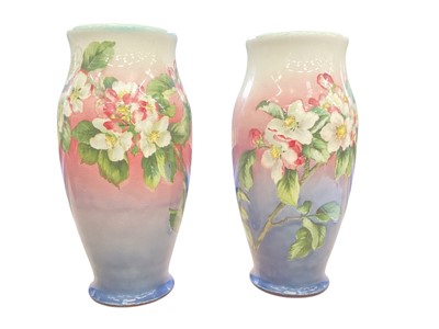 Lot 2336 - Pair of Royal Doulton stoneware vases.