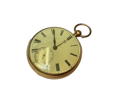 Lot 145 - Victorian 18ct gold cased pocket watch