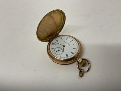Lot 197 - Gold plated Hunter pocket watch