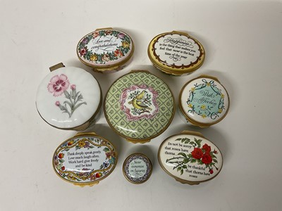 Lot 175 - Collection Halcyon Days and other enamel boxes (8)