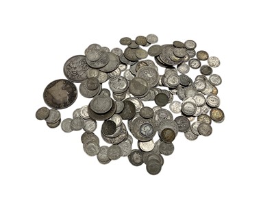 Lot 484 - G.B. - Mixed silver coins to include Victoria O.H. Crown 1895 LIX VG-AF, J.H. Double Florins 1887 GF, 1888 AF, O.H. Half Crown 1896 (N.B. edge nicks) otherwise GEF & .925 silver (estimated w...