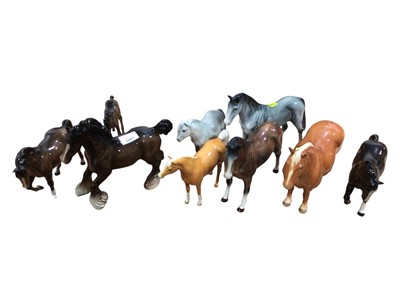 Lot 5061 - Group of Beswick horses including Ch. Hasse Dainty (9)