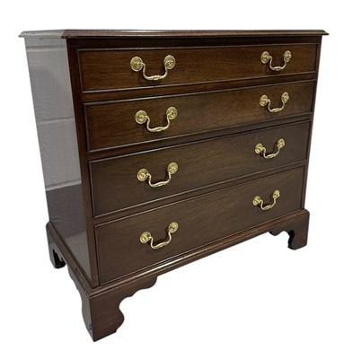 Lot 5331 - Good quality Redman & Hales Georgian-style mahogany chest of four long graduated drawers, 78.5cm wide, 43cm deep, 73cm high