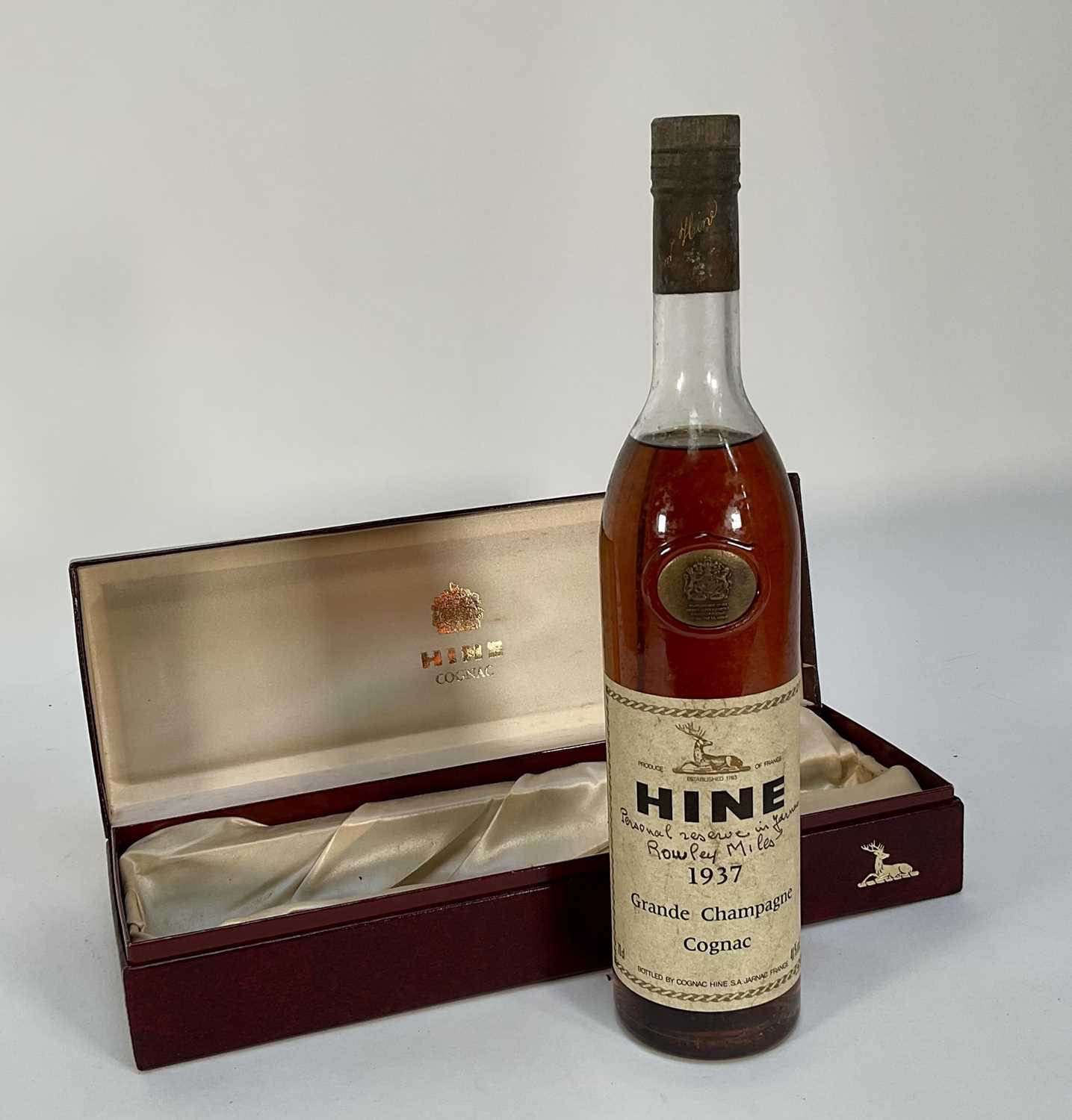 Lot 12 - One bottle, Hine Grande Champagne Cognac 1937, 70cl., 41%, in presentation box