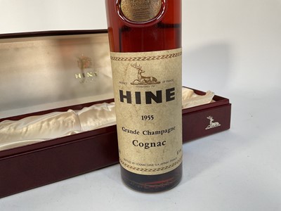 Lot 13 - One bottle, Hine Grande Champagne Cognac 1955, 70cl., 45%, in presentation box