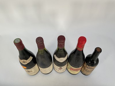 Lot 19 - Nine bottles of wine including: Chablis Grand Cru 1988, Musigny 1986, Clos de L'Oratoire des Papes 2008, Chateau de Riviere Chinon 1987, half bottle of Chateau Bourgneuf 1959 and others