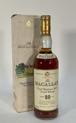 Lot 31 - One bottle, The Macallan Single Malt Highland Scotch Whisky, 10 year old, 40%., 75cl., in original card box