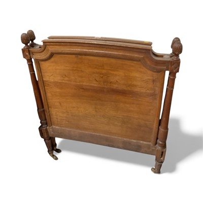 Lot 5330 - Pair late 19th century French oak single bed heads