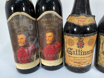 Lot 72 - Twelve bottles, Italian reds, 1970s and 1980s vintages