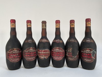 Lot 73 - Twelve bottles, Recioto Della Valpolicella Amarone Montresor, 1969 x1, 1977 x2 and 1981 x9