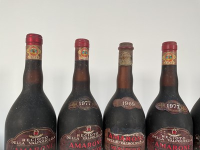 Lot 73 - Twelve bottles, Recioto Della Valpolicella Amarone Montresor, 1969 x1, 1977 x2 and 1981 x9