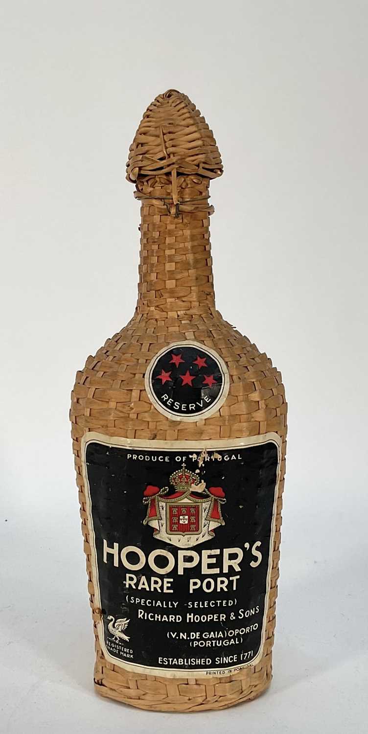 Lot 77 - One bottle, Hooper's Rare Port, with rattan outer cover
