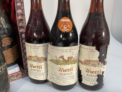 Lot 79 - Eight bottles, Barolo 1961 (x1), and 1980s vintages