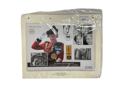 Lot 477 - G.B. - Coin cover to contain gold Half Sovereign Elizabeth II 2002 (1 coin)