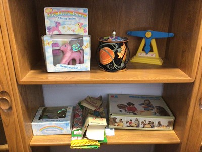 Lot 5185 - My Little Pony Show Stable and related toys and 1960s clockwork Pat my Party doll