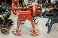 Lot 3873 - R. Hunt & Co. Premier grinding mill in red...