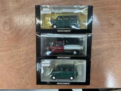 Lot 2096 - Mini champs Ford Transit Double Cabin, Ford Transit Bus (x2) and Top Gear The Channel Crossing Ampphibious Car Challenge, in window boxes (6)