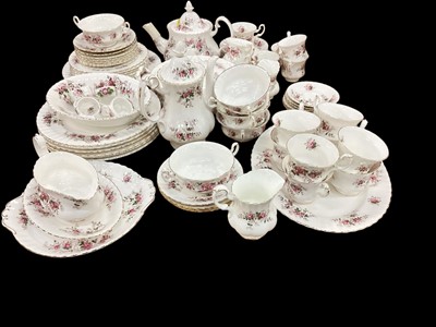 Lot 2338 - Extensive Royal Albert Lavendar Rose pattern tea and dinner service.