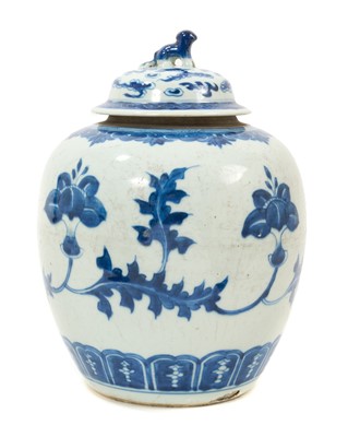 Lot 25 - Chinese Kangxi blue and white jar