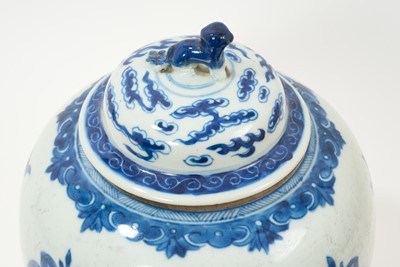 Lot 25 - Chinese Kangxi blue and white jar