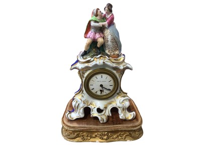 Lot 5180 - 19th century French porcelain clock