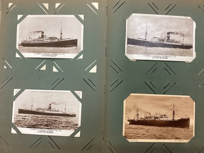 Lot 1181 - Postcards in album identified shipping, Barnsfather, artist drawn comic, real photographic social history cards etc.
