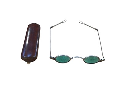 Lot 5084 - Pair of Georgian silver glasses with fitted case