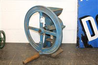 Lot 3884 - R. Hunt & Co. table-top grinding mill in blue...