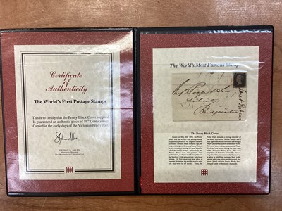 Lot 1149 - Stamps GB 1840 1d Black lettered B.G. used on cover with Red Maltese Cross, cancel, plus an 1840 One Penny Mulready letter sheet Black Maltese Cross cancel to front and Leeds & Glasgow cance...