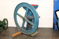 Lot 3885 - R. Hunt & Co. table-top grinding mill in blue...