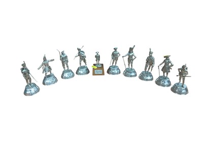 Lot 2985 - Group of ten pewter Charles C. Stadden military figures