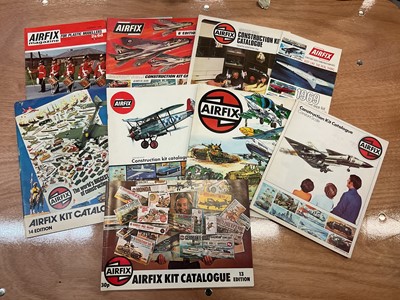 Lot 2103 - Selection of vintage Toy Catalogues including Airfix, Frog, Matchbox etc (1 box)