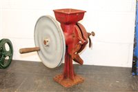 Lot 3887 - Table-top grinding mill in red livery