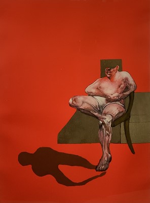 Lot 1169 - After Francis Bacon (1909-1992) four coloured prints of figures, with printed signatures and editions, average size 88cm x 65cm, in glazed frames.