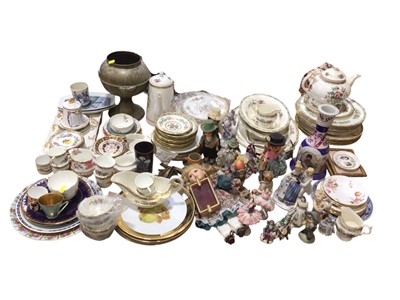 Lot 5091 - Antique Persian hookah base together with a group of ceramics including a table service by Coalport