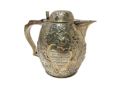 Lot 249 - Victorian silver jug and cover