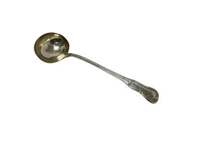 Lot 252 - Early 19th century Silver Kings pattern soup ladle