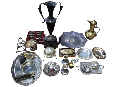 Lot 5092 - Group of silver, silver plate and other sundries