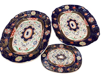 Lot 160 - Three 19th century Masons serving plates